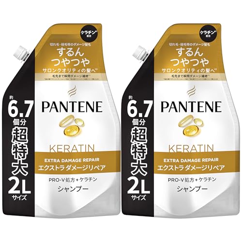 パンテーン シャンプー2L×2個 [6.7 個分 x 2] 詰め替えエクストラダメージリペア 【Amazon.co.jp限定】