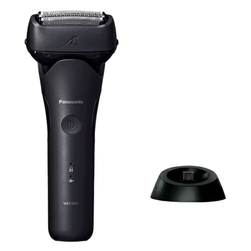 パナソニック【Panasonic】メンズシェーバー ラムダッシュ 3枚刃 ブラック 充電スタンド LAMDASH ES-L341W-K【お風呂でも剃れる】