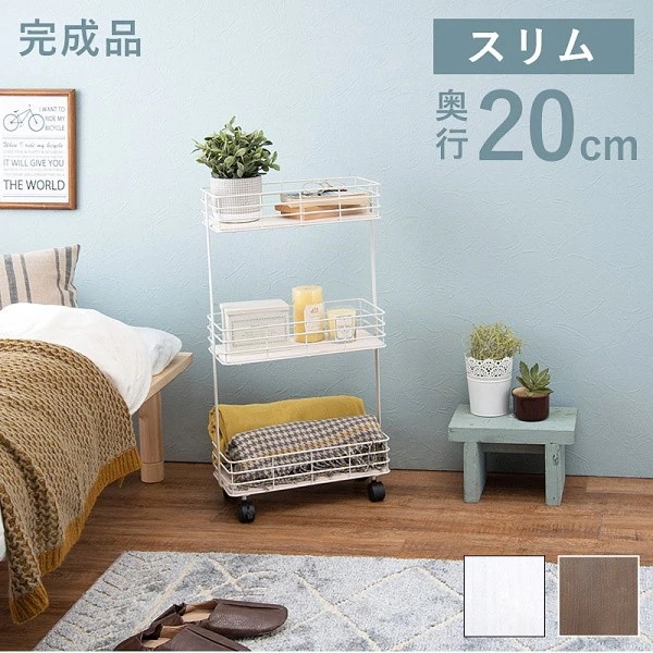 オープンラック アイアンと木 ディスプレイ キャスター付 カジュアルデザイン 収納ラック 小物