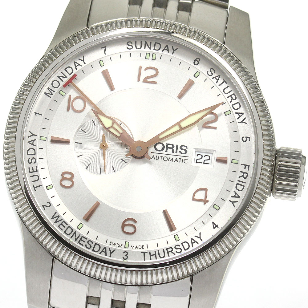 オリス ORIS 7629-40 ビッククラウン ポインターデイト 自動巻き メンズ 美品 _847315【中古】その他 ブランド腕時計