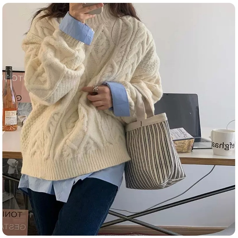 ゆるかわ トップス デート セーター トップス 袖あり 長袖 ハイネック ニット かわいい カジュアル おしゃれ お洒落 かっこいい 可愛い こなれ感 ラフ ラブリー キュート ガーリー