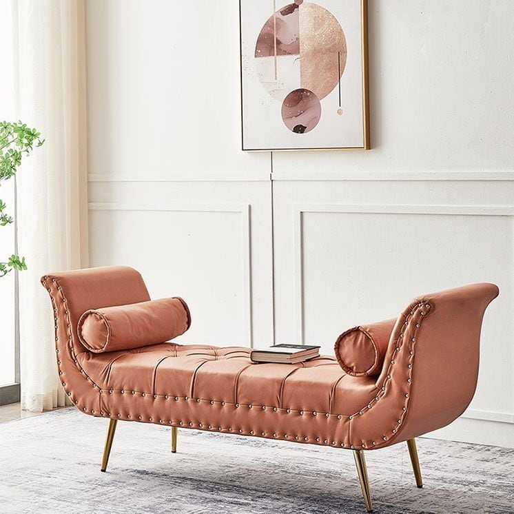 ソファー 2人掛け 船型 幅 120cm おしゃれ かわいい インテリア 北欧 ベッドエンド スツール ベンチ ひじ掛け アーム付き ソファ