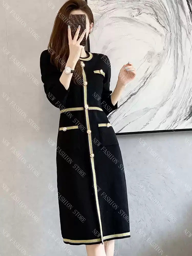 ニットワンピースミディアムスカート-24