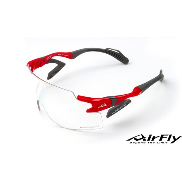 AirFly エアフライ AF301C6BK スポーツサングラス チョウコウ(レッド) ノーズパットレス サングラス スポーツ トレッキング ゴルフ ジゴスペック
