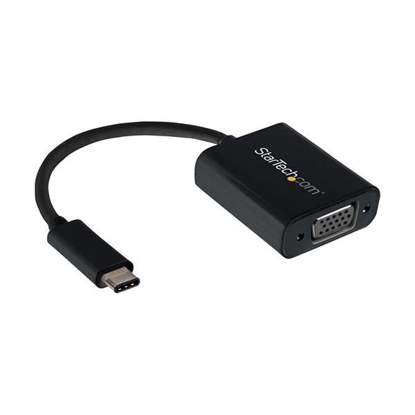 （まとめ）StarTech USBC-VGA変換アダプタ ブラック CDP2VGA 1個[x3]