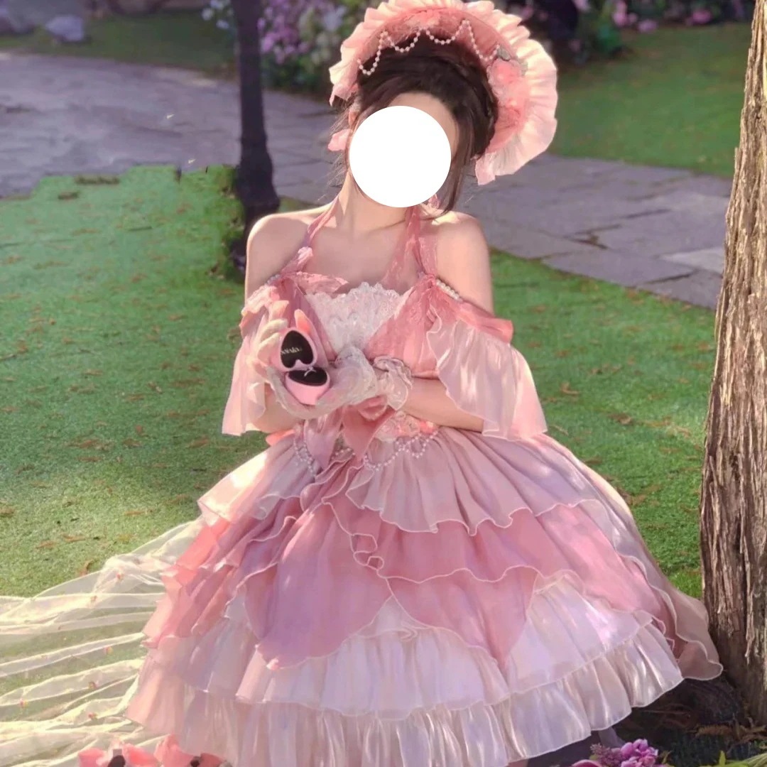 小さな花の妖精ロリータフラワーウェディングロリータドレス成人式誕生日ドレス逃亡者プリンセスサスペンダー 6,253円