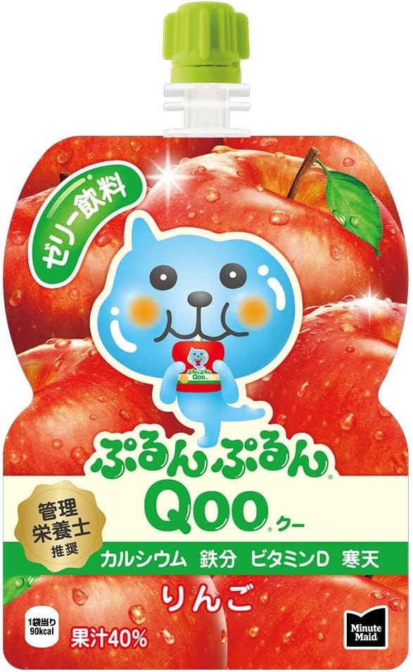 コカ・コーラ ミニッツ メイド ぷるんぷるんQoo りんご 125gパウチ×30袋
