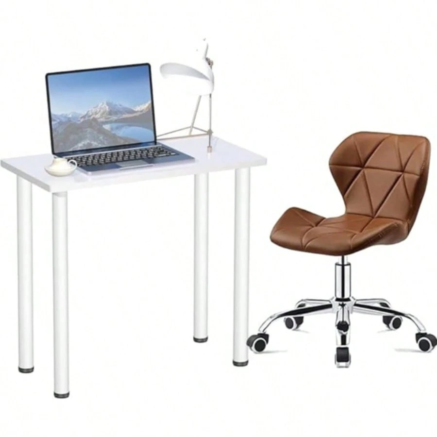 デスク チェア セット勉強机 パソコンデスク 丸い角 アジャスター付き 昇降機能付き 360度回転 回転チェア 組立簡単 作業台 ダイニングテーブル 書斎デスク 在宅勤務 食事 オフィス 勉強 ブラウ