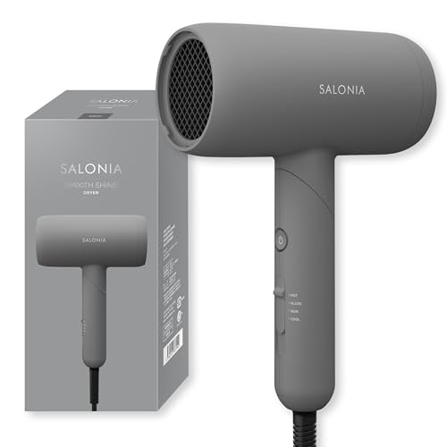 SALONIA サロニア スムースシャイン ドライヤー 大風量 速乾 軽量 ヘアドライヤー グレー「」