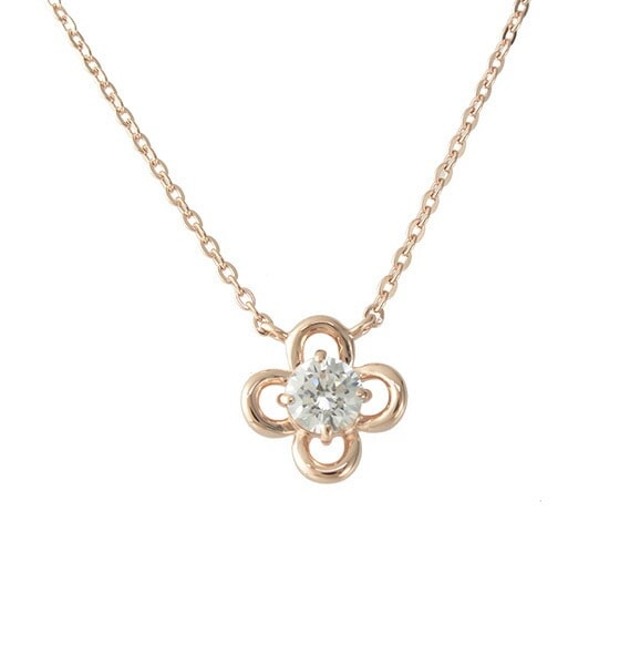 正規紙袋＆箱付 ネックレス ペンダント アクセサリー フラワーモチーフ キュービックジルコニア 9,125円
