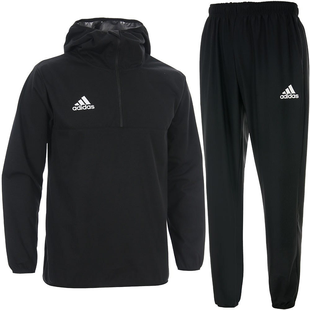 アディダスサウナスーツ汗服フード半集業トレーニングセット男女共用