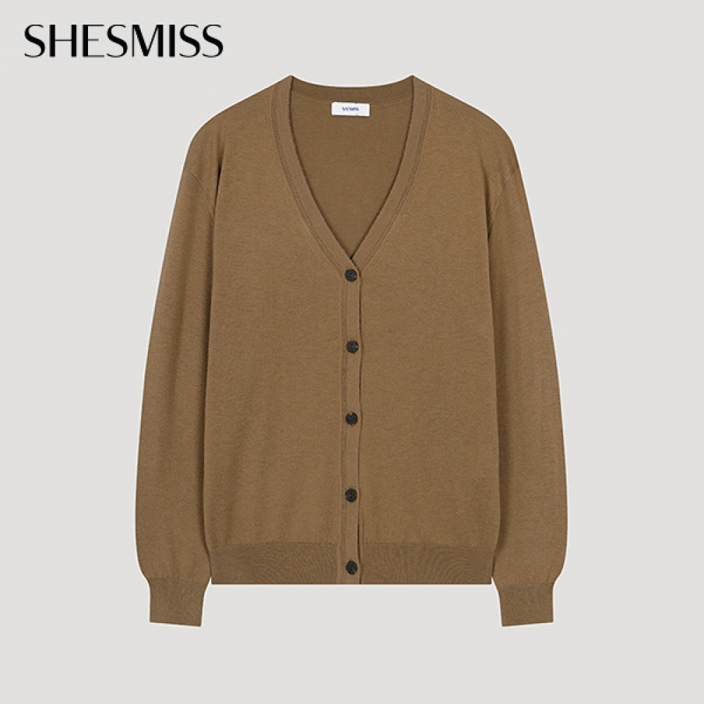 (シーズ・ミス) ベーシック V ネックカーディガン_SSKCDO32510_CA