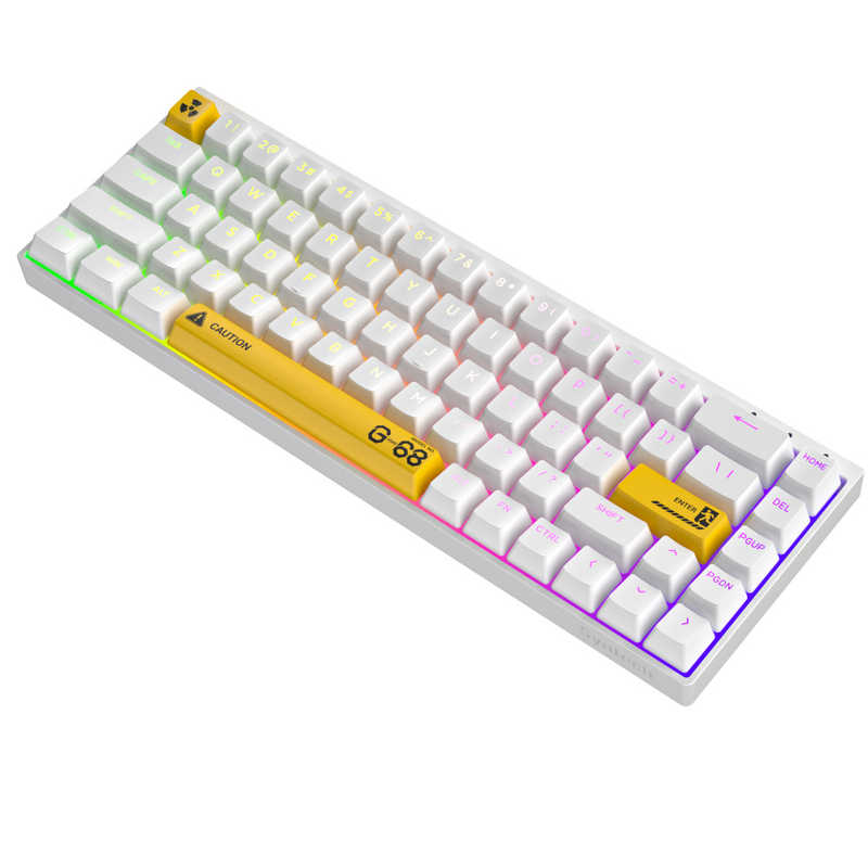 SYNTECH　ゲーミングキーボード ( ラピッドトリガー対応 ) ホワイト　G68HE-WY