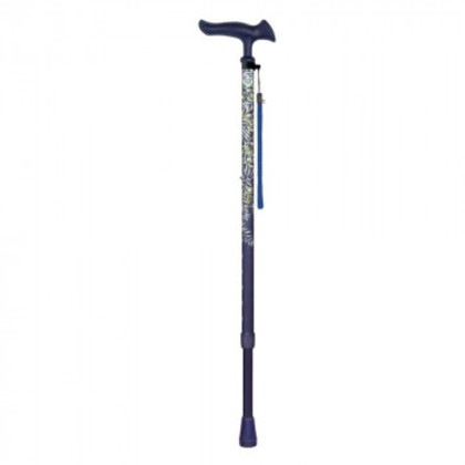 フジホーム ステッキ 杖 かるがもファムII伸縮 リーフネイビー WB5215