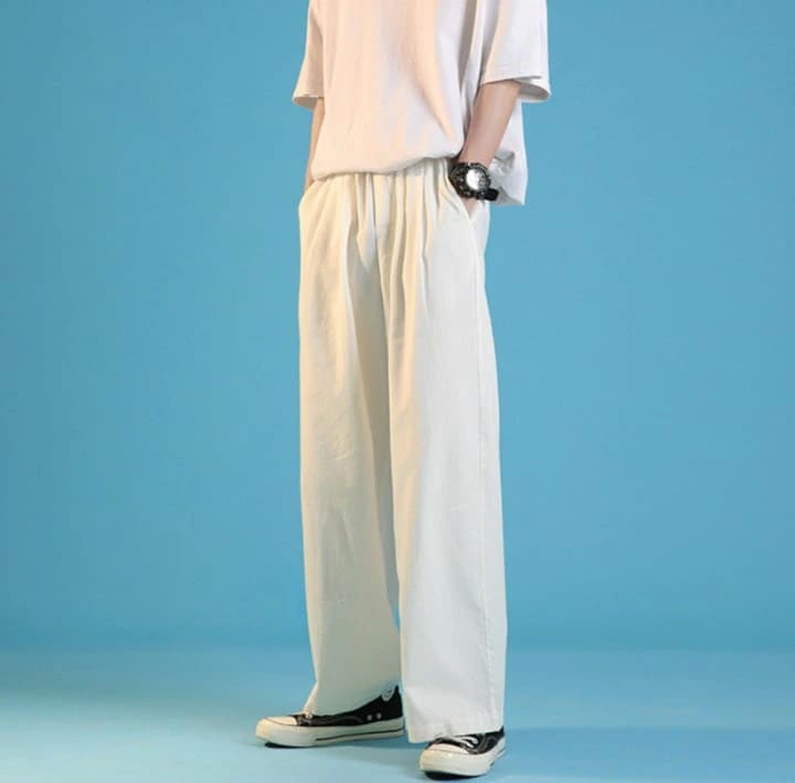 ボトムス パンツ ズボン ワイドパンツ ストレートパンツ ワイドスラックス フルレングス ゆる 綿 きれいめ シンプル カジュアル 大人 上品 とろみ感 無地 春 夏 秋 冬