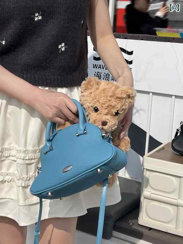 レディース　バッグ　カジュアル Gong Ziwen ブルーモーメント 春夏 キャンディカラー おしゃれ ひょうたん バッグ ハンドバッグ 斜め 掛け ボストン