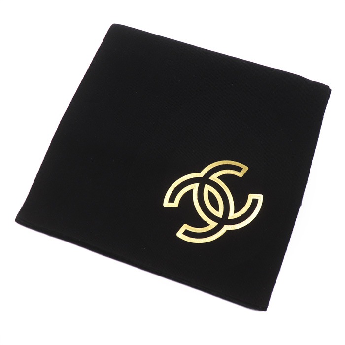 CHANEL シャネル ココマーク ストール マフラー ブラック レディース 中古 美品