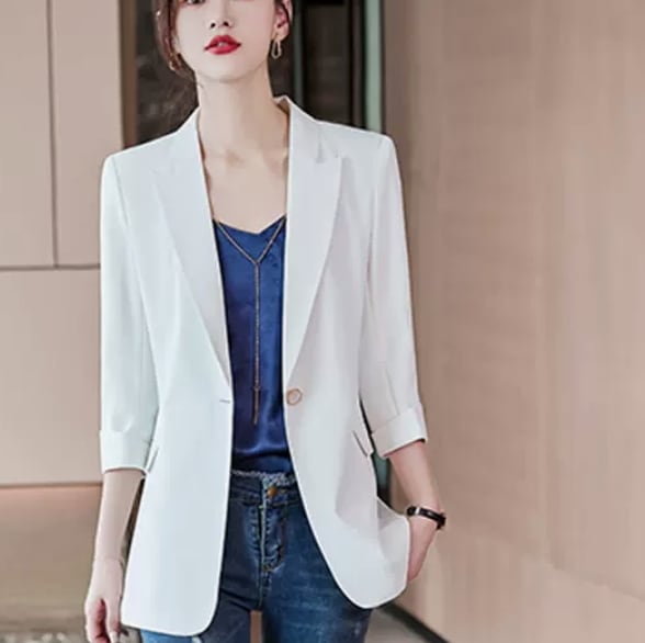 アウター デート ジャケット 上着 袖あり 7分袖 かわいい 大人可愛い きれいめ シンプル カジュアル 大人 上品 おしゃれ お洒落 主役級 存在感 春 秋 10代 20代 30代 レディース