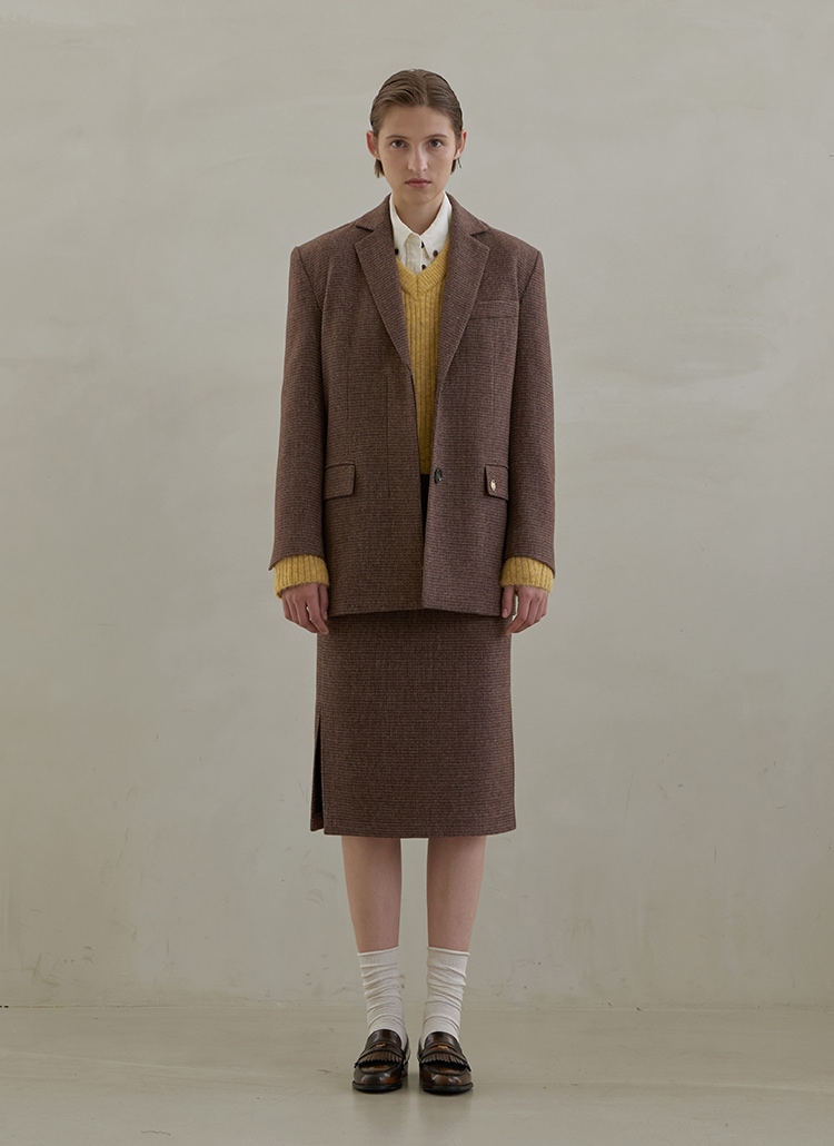 (JK-2875)Larsen wool set-up overfit jacket 14,850円