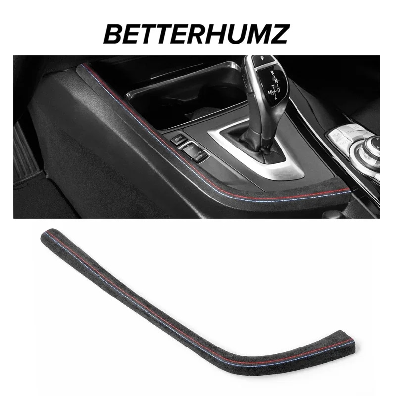 BMW F30 F32 F34 2013-2019 シリーズ3 用 アルカンタラ ギアシフトパネルカバー サイドトリムストリップ 内装アクセサリー 輸入品