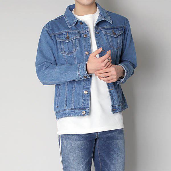 男性用ブルージャケット デニムジャケット 季節の変わり目 ブルージーンズデニム アウター SCN001