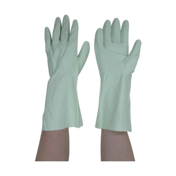 （まとめ）東和 ビニスター トワローブ フルール 中 あつ手 L グリーン 1双[x30]