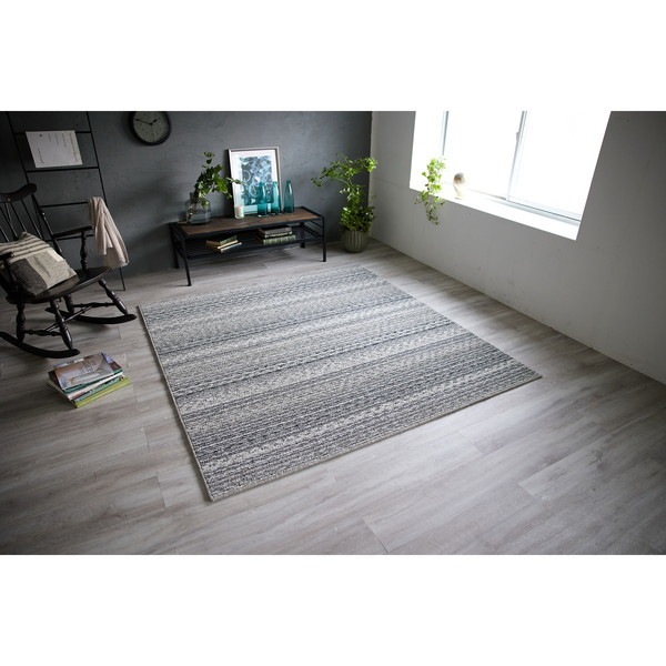 スミノエ 防ダニ ラグ ウェーブヒル 190240cm ネイビー メーカー直送