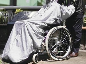 笑和 総裏メッシュ付RAKUレイン シルバーグレー M SR-100SM