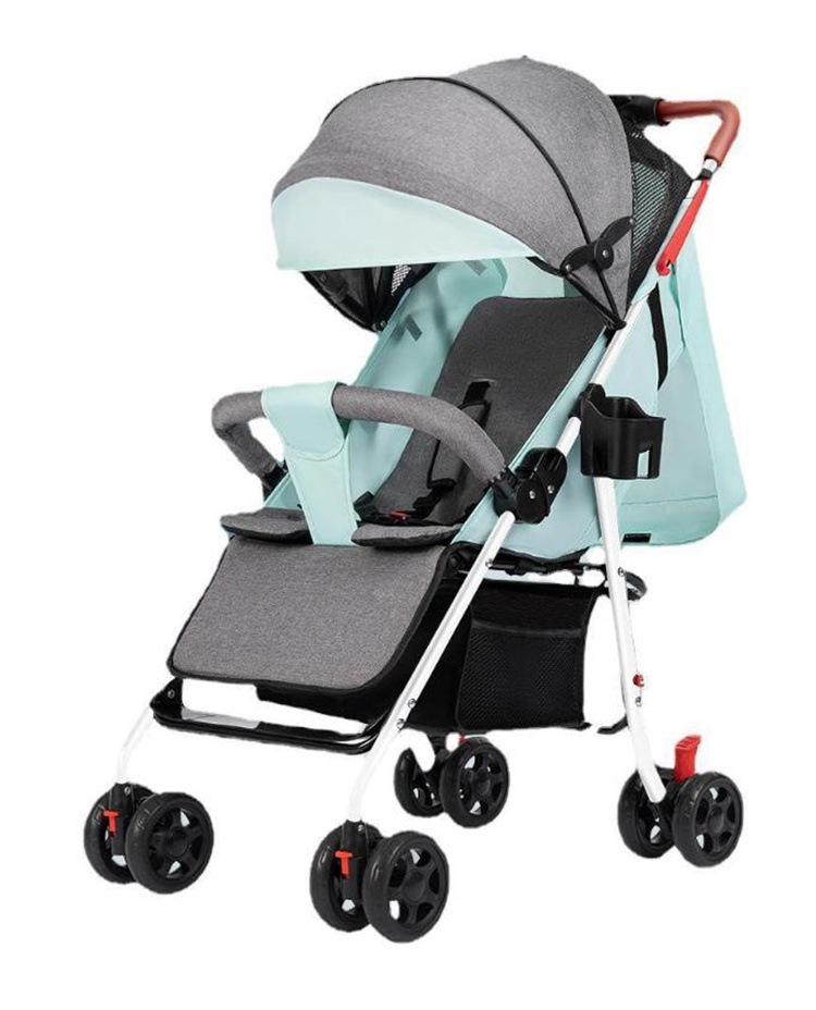 韓国ファッション 2025新入荷 折りたたみベビーカー 軽量 高所設計 座寝兼用 四輪タイプ