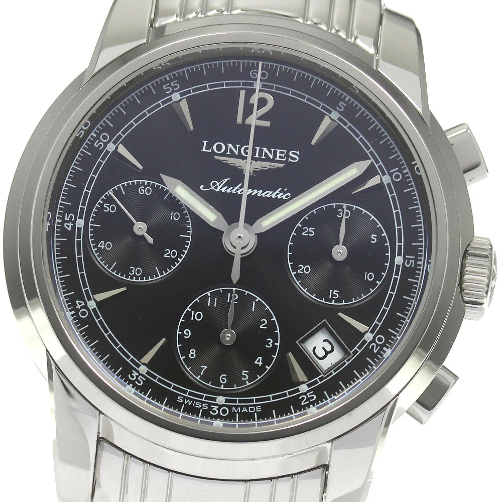 ロンジン LONGINES L2.753.4 サンティミエ クロノグラフ デイト 自動巻き メンズ 良品 _838314【中古】