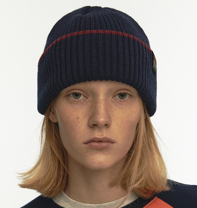 テケット Postcard Beanie Navy