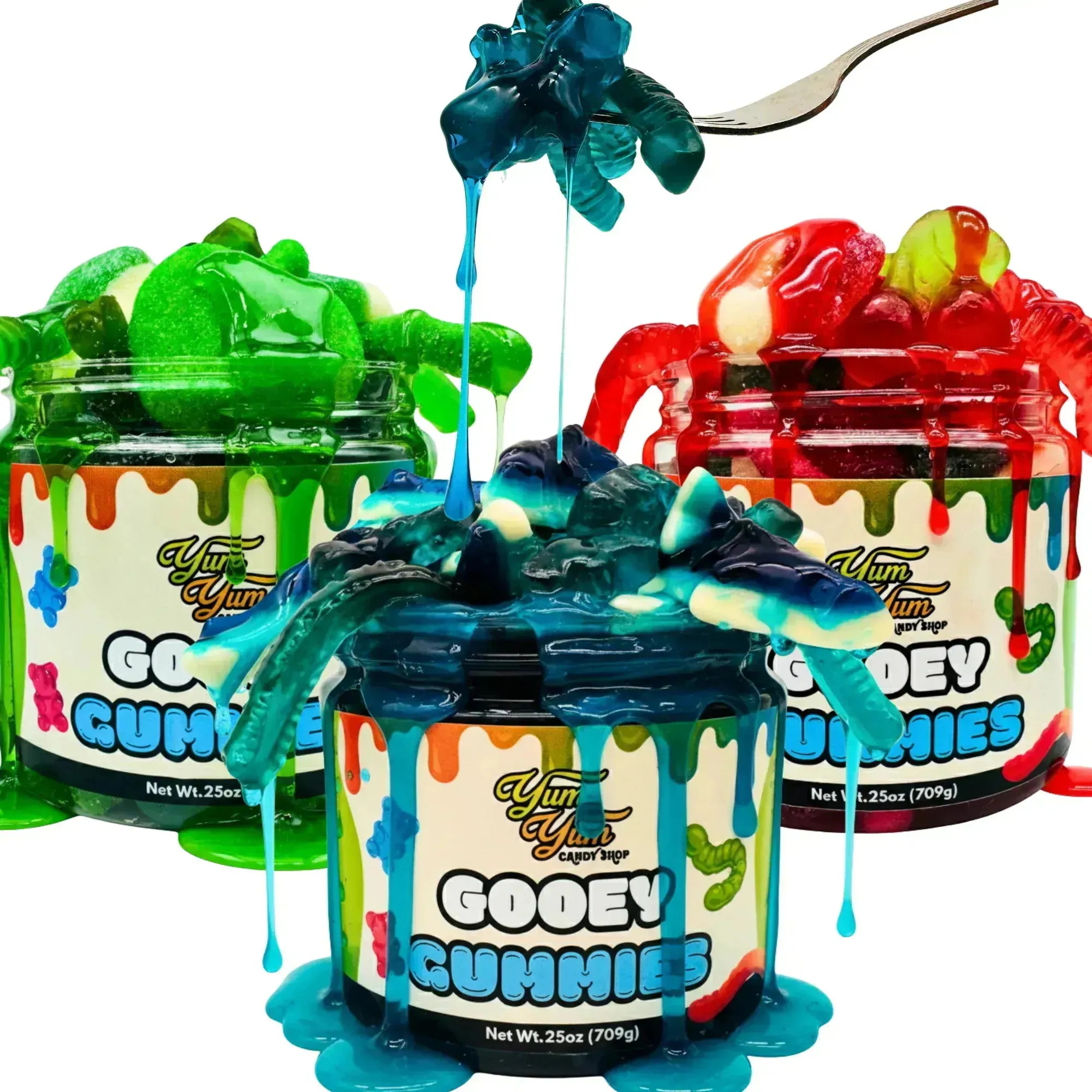 メガ割ティックトック ユーブ 人気 すくって食べる ゼリー 酸味 熟成ゼリー Sour Gooey Gummies Blue Raspberry Wild Cherry & Green Apple