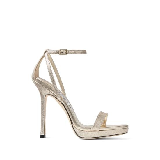 JIMMY CHOO Women Shoes MOZA PF 120 DXB PLATI GOLD