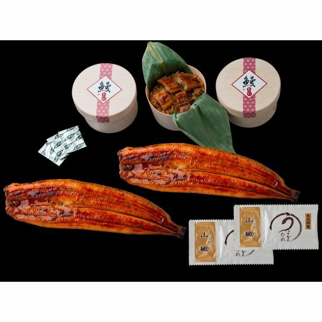 （グルメギフト）うなぎ問屋の蒲焼き（長焼）/おこわ詰合せ