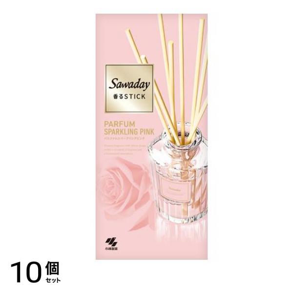 サワデー Sawaday香るStick パルファムスパーリングピンク 70mL (容器付き本体) 10個セット