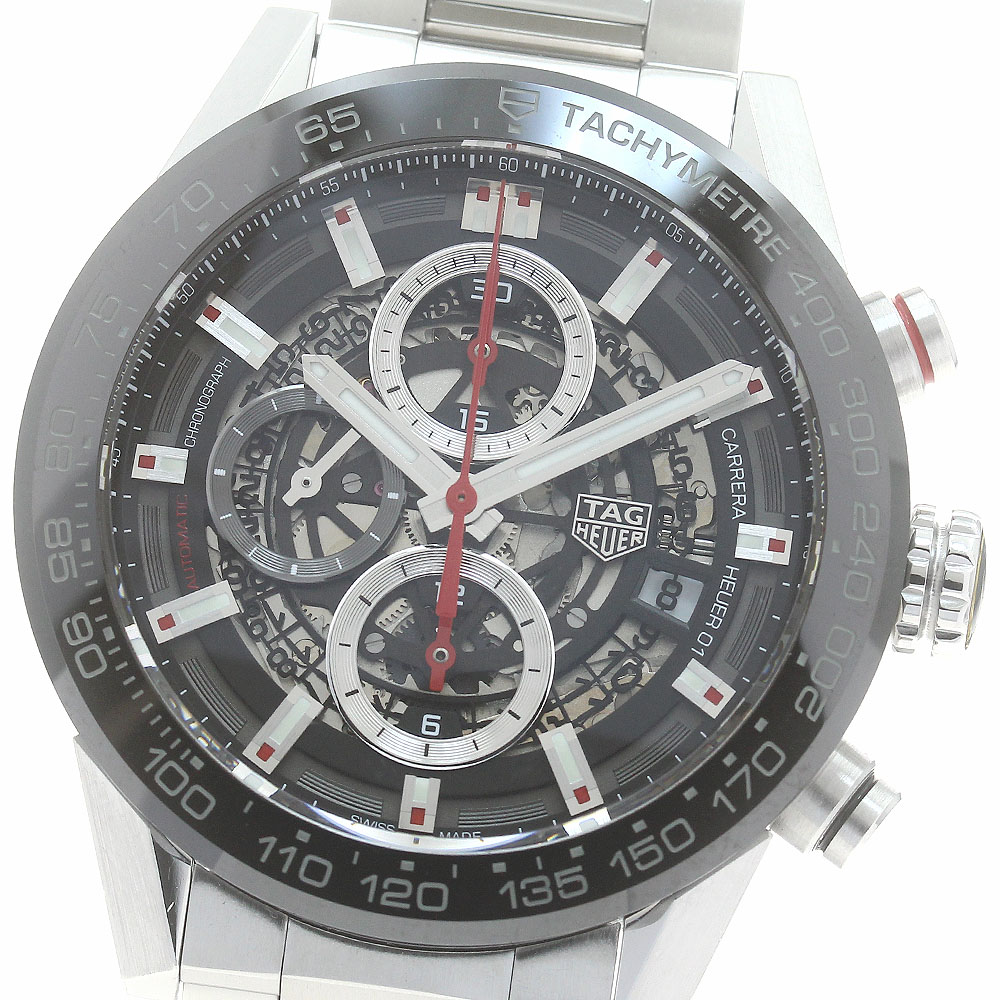 タグホイヤー TAG HEUER CAR201V カレラ キャリバーホイヤー01 クロノグラフ 自動巻き メンズ 良品 箱・保証書付き_877373【中古】