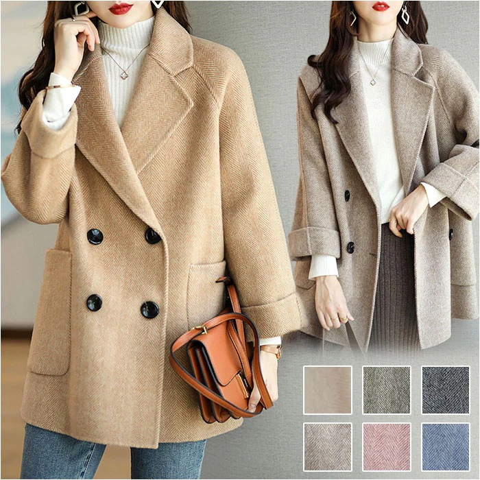 チェスターコート ショート レディース 通販 ジャケット ショートコート コート アウター 羽織り ショート丈 厚手 暖かい かわいい 可愛い 長袖 無地 シンプル カジュアル レディースファッション