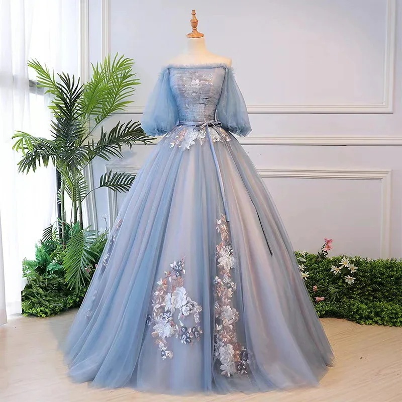 hot!!!【6月新品追加 】今日激安セール!カラードレス 演奏会用ロングドレス 安い 演奏会 コンサート 結婚式 ロングドレス ブルー 披露宴 パーティードレス 二次会 ステージ衣装 演出服 舞踏会