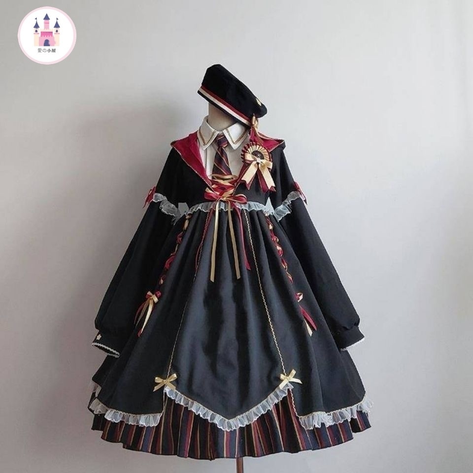 Hot!!!現品正規版魔法少女ロリータ魔女錬金術ダーク系ロリータワンピースセットop洋装