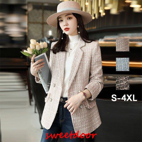 韓国ファッション レディース ツイエロード 卒業式 卒園式 入学式 服装 母親 ママ 結婚式 通勤 ビジネス フォーマル 春 秋 冬 風 オシャレ 千鳥格子 30代 40代