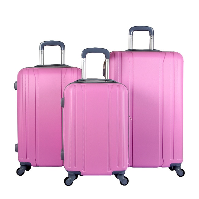 シンプルなピンクの縦ストライプデザイン20インチローリング持ち運び用荷物