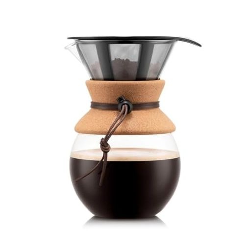 コーヒーメーカー ドリッパー POUR OVER プアオーバー ドリップ コーヒーメーカー 1000ML コルク ステンレスフィルター ガラスビーカー コーヒー 【正規品】