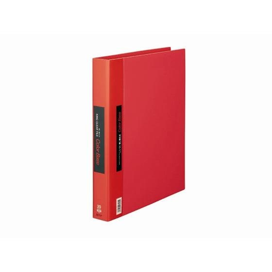 クリアーファイルカラーベース差替式A4 背幅40 赤 5冊 キングジム 139W-R