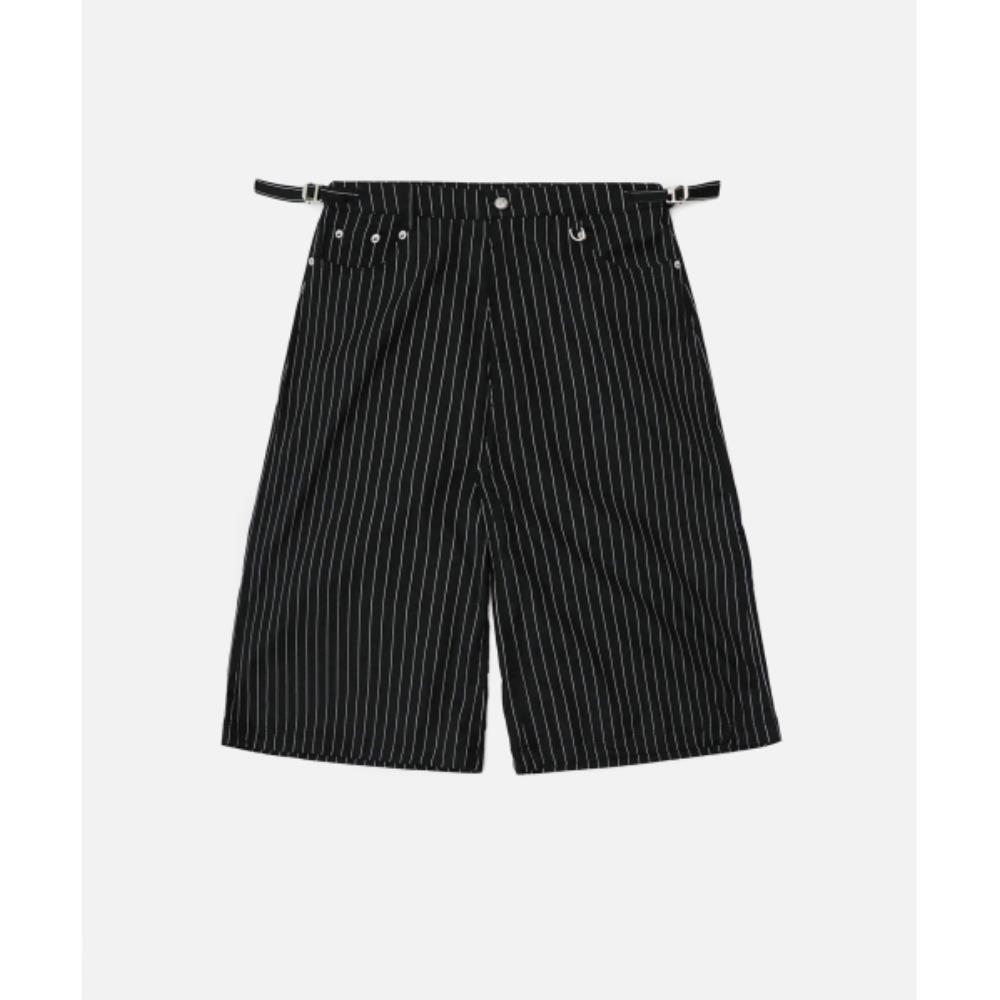 BADBLOOD Cosmo Graphic Bermuda Pants Black Stripe w-srt2 13,512円