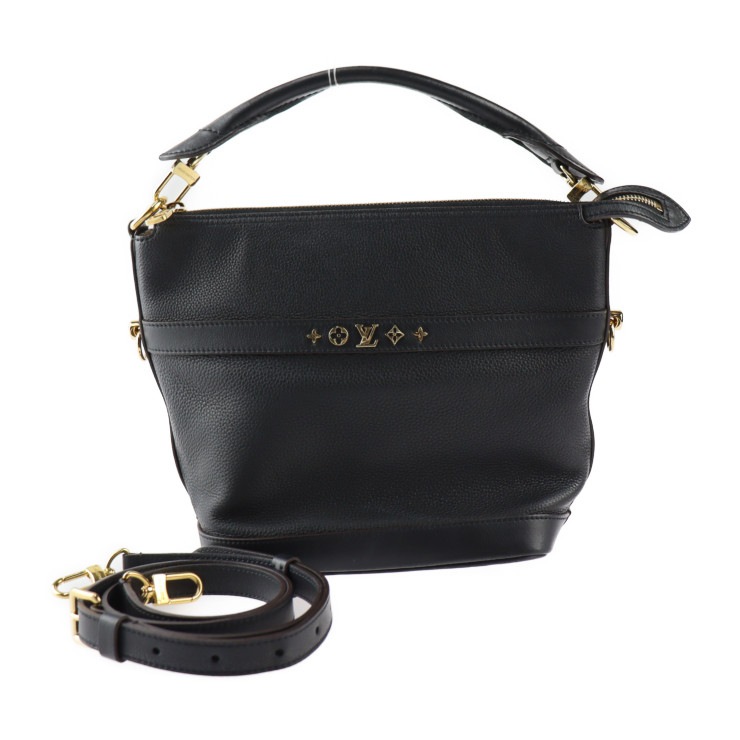美品 LOUIS VUITTON ルイ ヴィトン ハンドバッグ M57934 クルーザー PM カーフレザー ブラック ゴールド金具 2WAY ショルダーバッグ【本物保証】