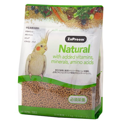 他サイト： ズプリーム　ナチュラル　Ｍ　オカメインコ用　２．５ｌｂ（約１．１ｋｇ）　ＣＲＣ55―20―20―10―00の商品画像