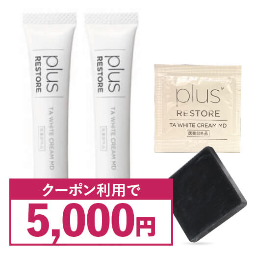 TAホワイトクリームMD 医薬部外品 10g 2本セット + ハイドロキノン配合 ミニ洗顔石けん + お試しパウチ1包付き 乾燥による小じわのケア 4,950円
