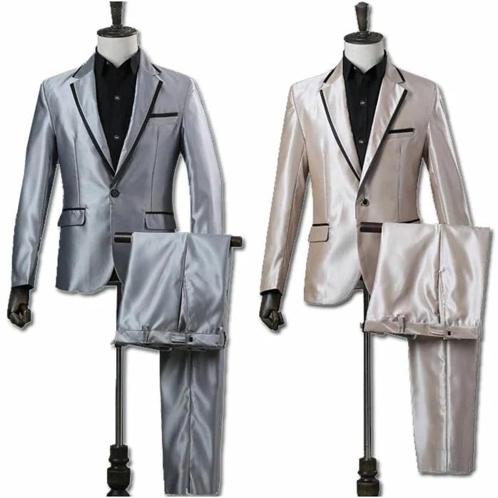 ステージ衣装 メンズ スーツ ジャケット+パンツ 上下2点セット パーティ 司会 カラオケ 忘年会 新年会 団体 発表会 マジック用 ステージ衣装 ダンス衣装