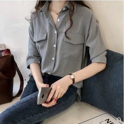 人気 2024春夏 新作 おしゃれ ゆったり ストライプ柄 シャツ 流行り 気質 着痩せ 百掛け シャツ 大きめサイズ 今っぽシアーシャツ2377