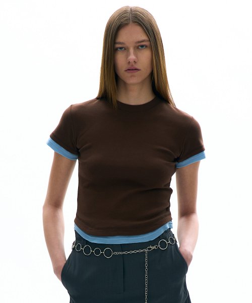 PARTIMENTO WOMEN レイヤードTシャツ Qoo10] パルティメント PARTIMENTO WOMEN レイヤ